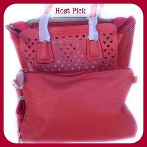 Laser Cut Heart Handbag